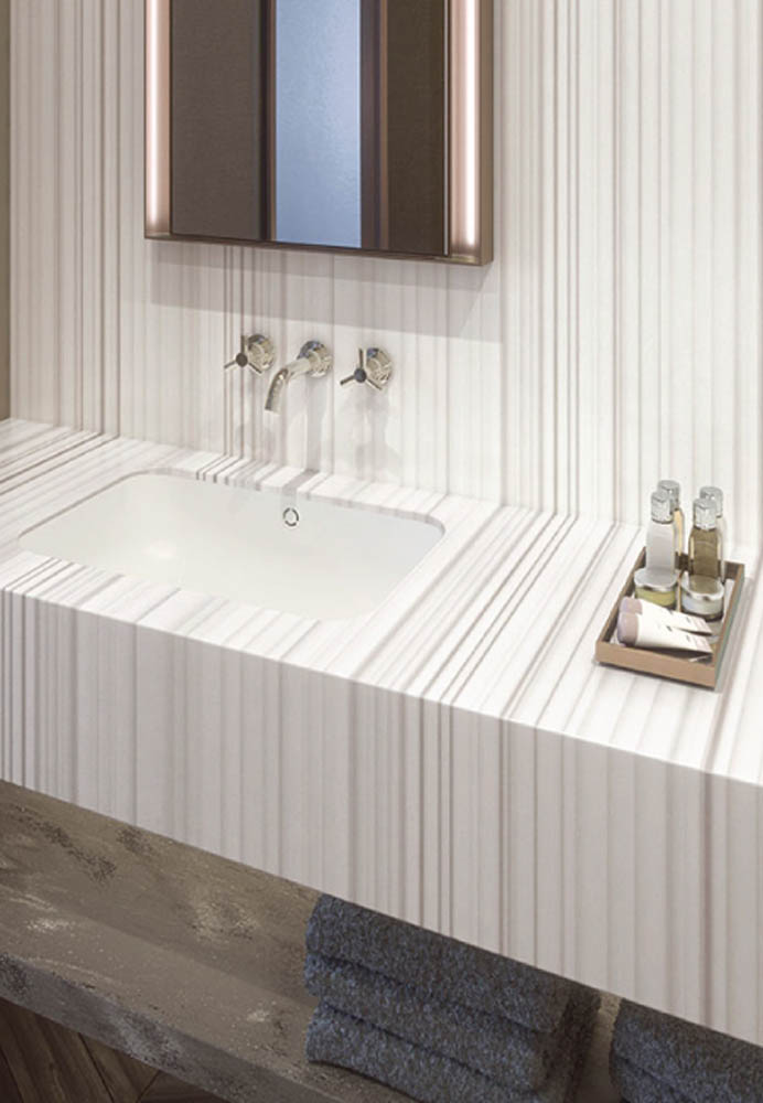 Corian Silver Linear